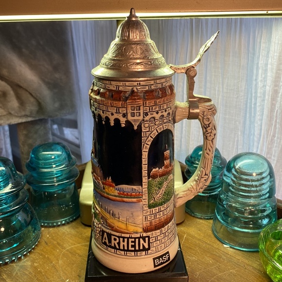 Vintage King Western Germany Beer Stein-w-Petwer Lid! - Picture 3 of 11